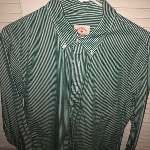 Brooks Brothers Red Fleece Green Button Down Large